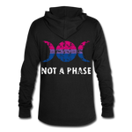 Camiseta con capucha triblend unisex"Not a Phase Bisexual" - black