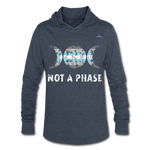 Camiseta con capucha triblend unisex"Not a Phase Bisexual" - heather blue