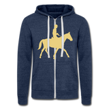 Chaqueta con capucha Tri-Blend unisex de Bella + Canvas"horse rider" - heather navy