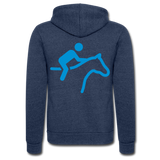 Chaqueta con capucha Tri-Blend unisex de Bella + Canvas"horse rider" - heather navy