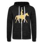 Chaqueta con capucha Tri-Blend unisex de Bella + Canvas"horse rider" - charcoal grey