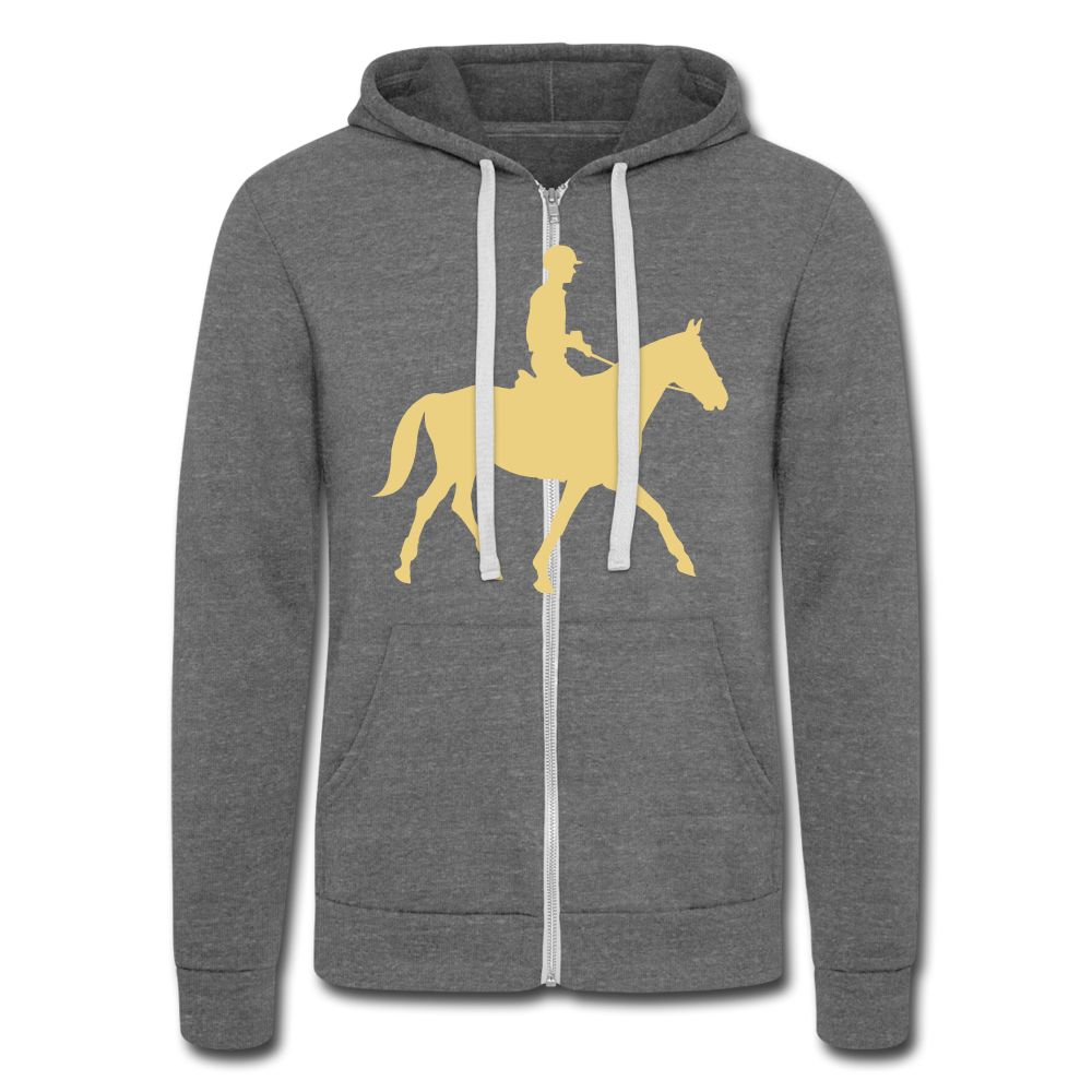 Chaqueta con capucha Tri-Blend unisex de Bella + Canvas"horse rider" - grey tri-blend
