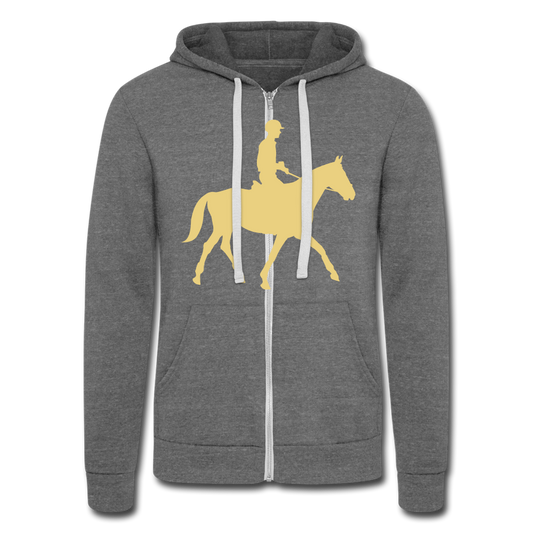 Chaqueta con capucha Tri-Blend unisex de Bella + Canvas"horse rider" - grey tri-blend