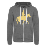 Chaqueta con capucha Tri-Blend unisex de Bella + Canvas"horse rider" - grey tri-blend