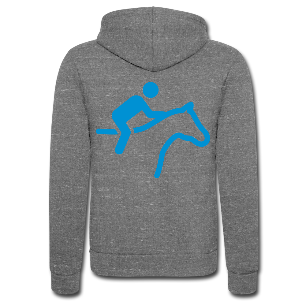 Chaqueta con capucha Tri-Blend unisex de Bella + Canvas"horse rider" - grey tri-blend