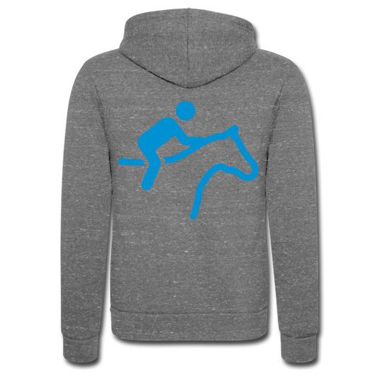 Chaqueta con capucha Tri-Blend unisex de Bella + Canvas"horse rider" - grey tri-blend