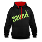 Sudadera con capucha en contraste"note clef" - black/red