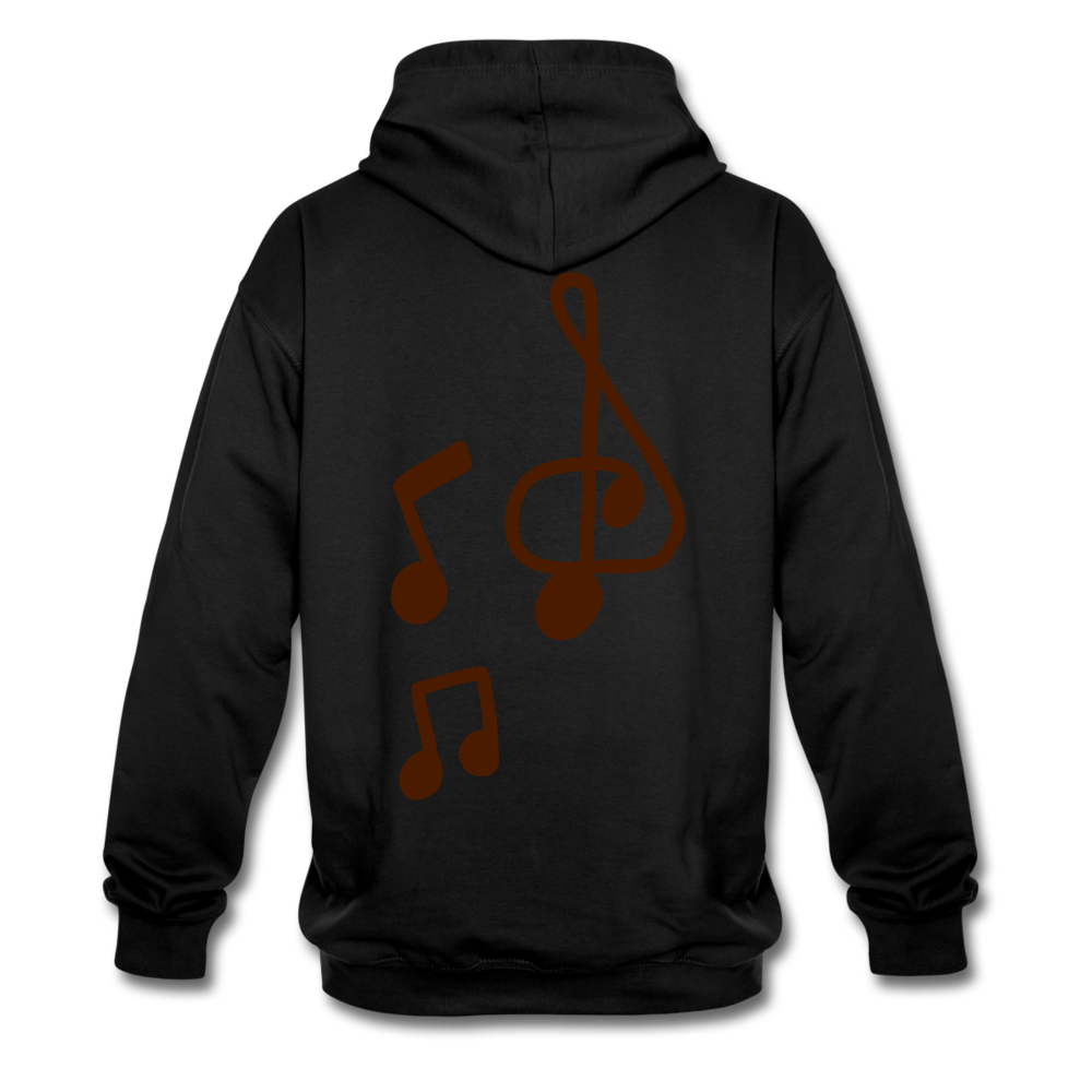 Sudadera con capucha en contraste"note clef" - black/red