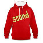 Sudadera con capucha en contraste"note clef" - red/white