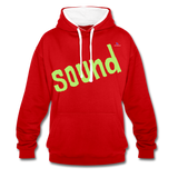 Sudadera con capucha en contraste"note clef" - red/white