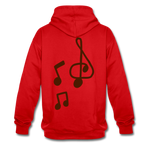 Sudadera con capucha en contraste"note clef" - red/white