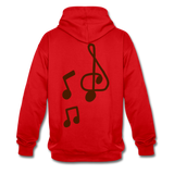 Sudadera con capucha en contraste"note clef" - red/white