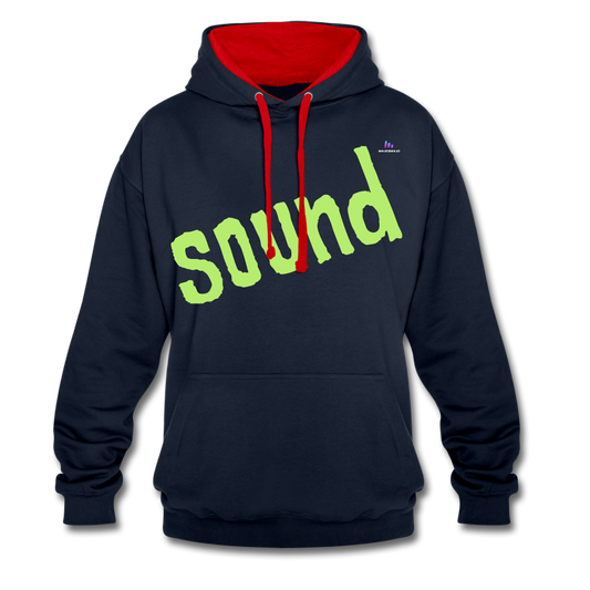 Sudadera con capucha en contraste"note clef" - navy/red