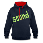 Sudadera con capucha en contraste"note clef" - navy/red