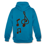 Sudadera con capucha en contraste"note clef" - peacock blue/heather grey