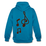 Sudadera con capucha en contraste"note clef" - peacock blue/heather grey