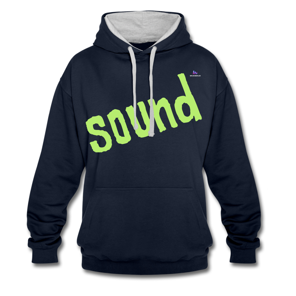 Sudadera con capucha en contraste"note clef" - navy/heather grey