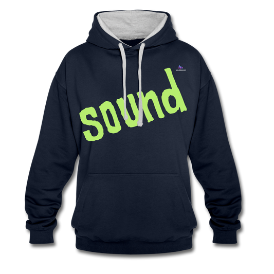 Sudadera con capucha en contraste"note clef" - navy/heather grey