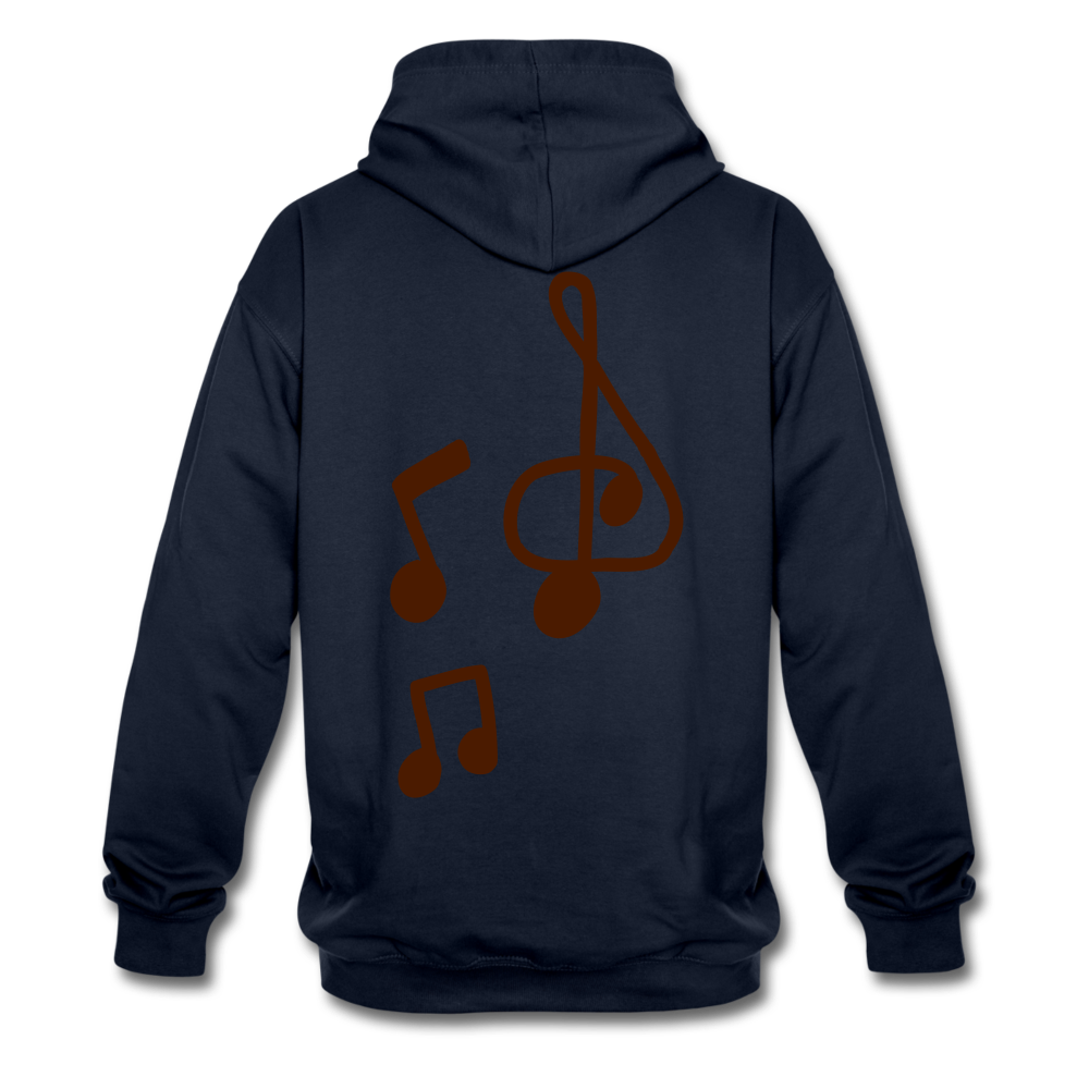 Sudadera con capucha en contraste"note clef" - navy/heather grey