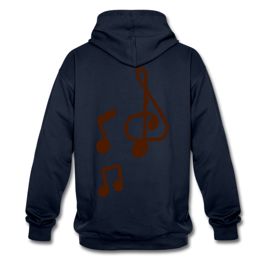 Sudadera con capucha en contraste"note clef" - navy/heather grey