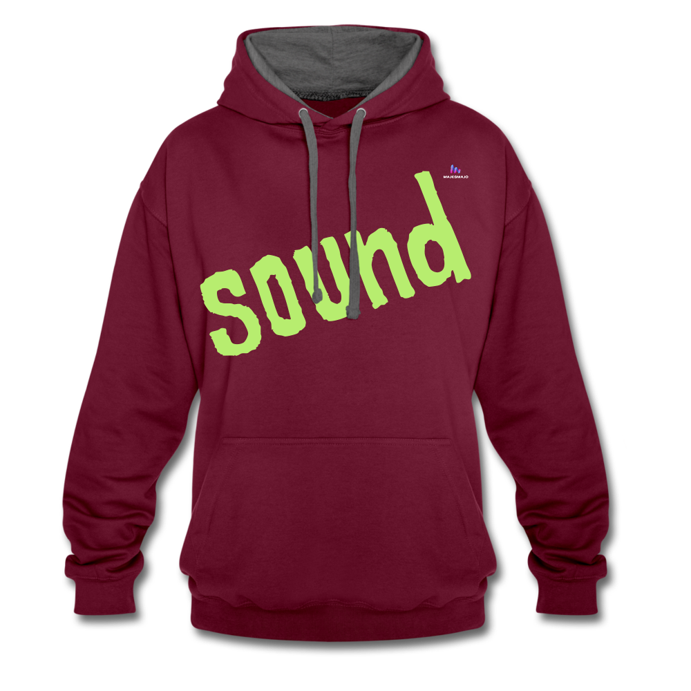 Sudadera con capucha en contraste"note clef" - burgundy/charcoal