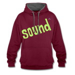 Sudadera con capucha en contraste"note clef" - burgundy/charcoal