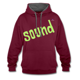 Sudadera con capucha en contraste"note clef" - burgundy/charcoal