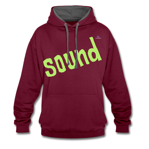 Sudadera con capucha en contraste"note clef" - burgundy/charcoal