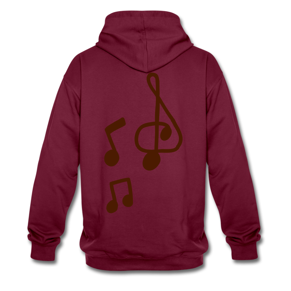 Sudadera con capucha en contraste"note clef" - burgundy/charcoal