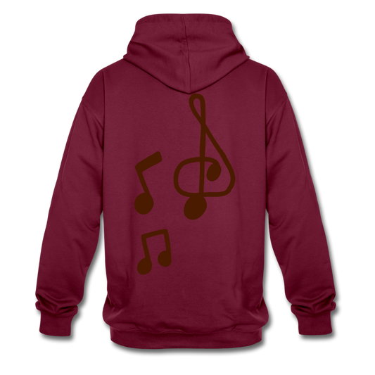 Sudadera con capucha en contraste"note clef" - burgundy/charcoal