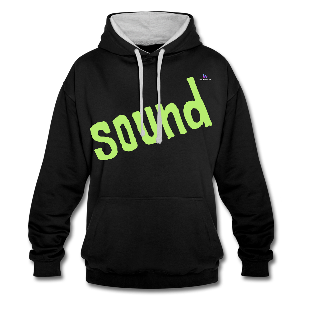 Sudadera con capucha en contraste"note clef" - black/heather grey