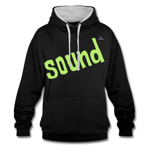 Sudadera con capucha en contraste"note clef" - black/heather grey