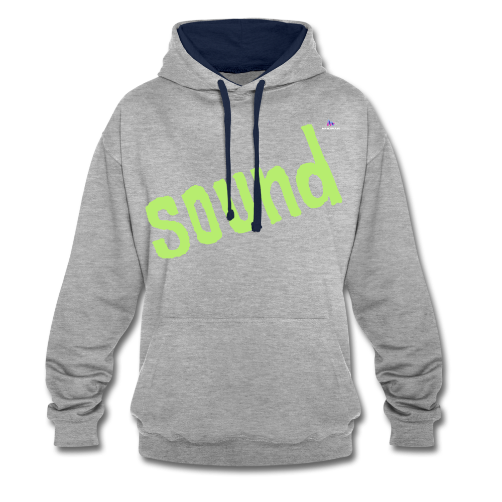Sudadera con capucha en contraste"note clef" - heather grey/navy