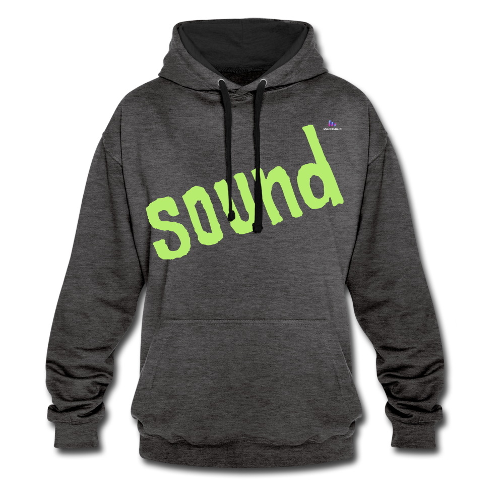 Sudadera con capucha en contraste"note clef" - charcoal/black