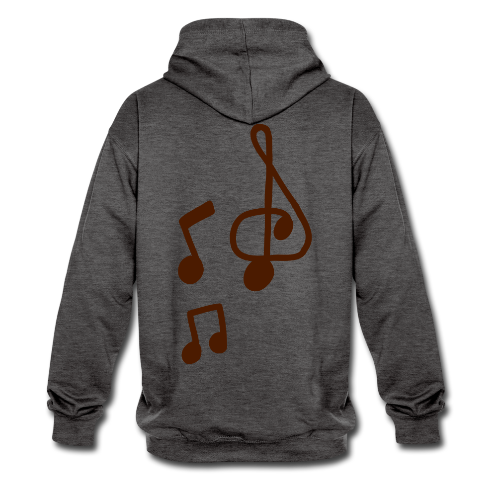 Sudadera con capucha en contraste"note clef" - charcoal/black