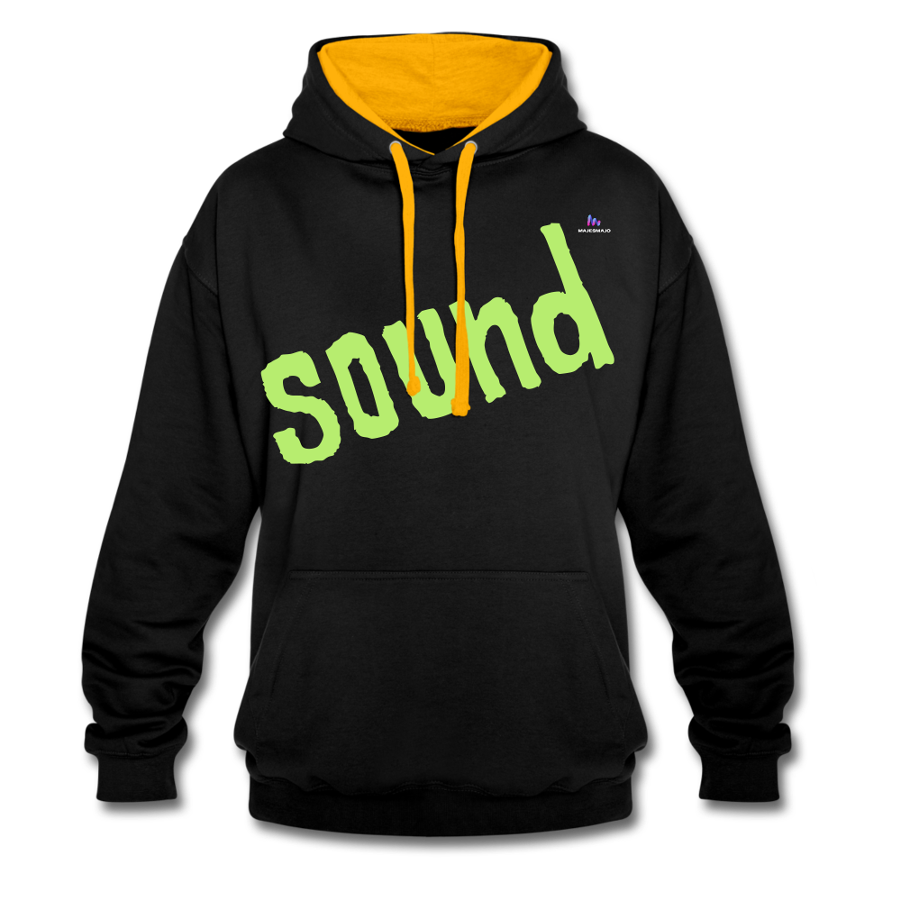 Sudadera con capucha en contraste"note clef" - black/gold