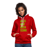 Sudadera con capucha en contraste"mittelfinger" - red/white