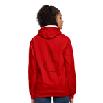 Sudadera con capucha en contraste"mittelfinger" - red/white