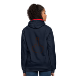 Sudadera con capucha en contraste"mittelfinger" - navy/red