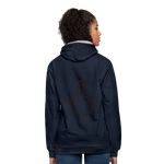 Sudadera con capucha en contraste"mittelfinger" - navy/heather grey