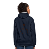 Sudadera con capucha en contraste"mittelfinger" - navy/heather grey