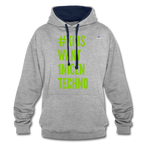 Sudadera con capucha en contraste"mittelfinger" - heather grey/navy