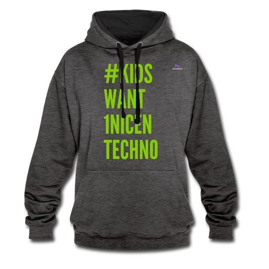 Sudadera con capucha en contraste"mittelfinger" - charcoal/black