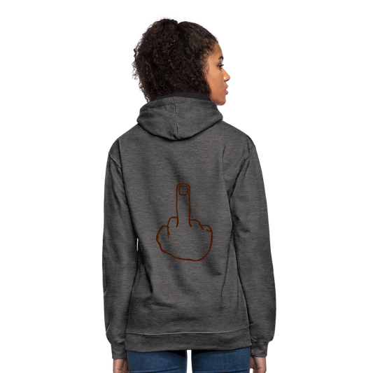 Sudadera con capucha en contraste"mittelfinger" - charcoal/black