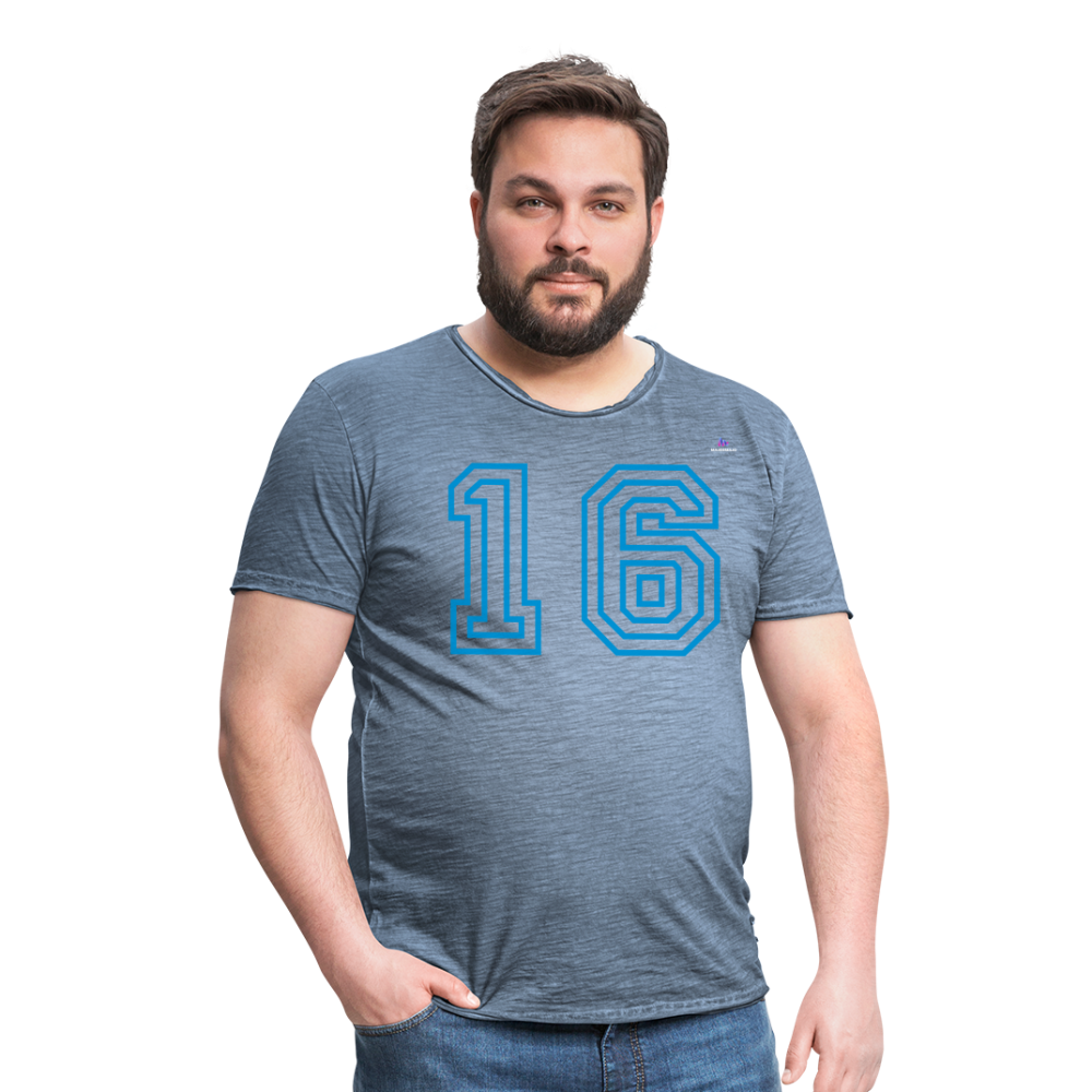 Camiseta vintage"number sixteen" - vintage denim