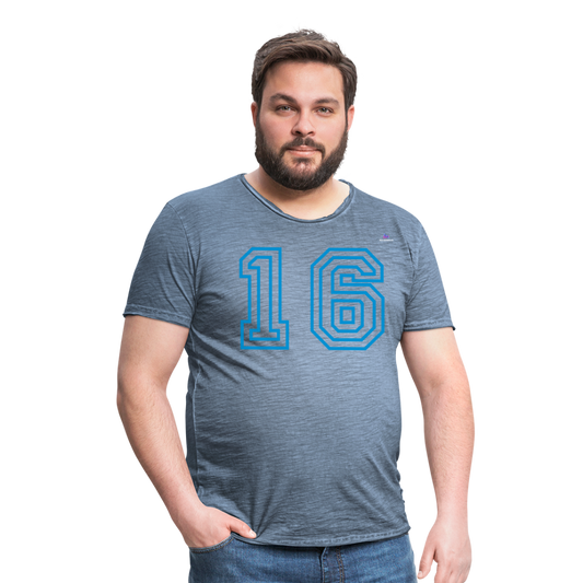 Camiseta vintage"number sixteen" - vintage denim