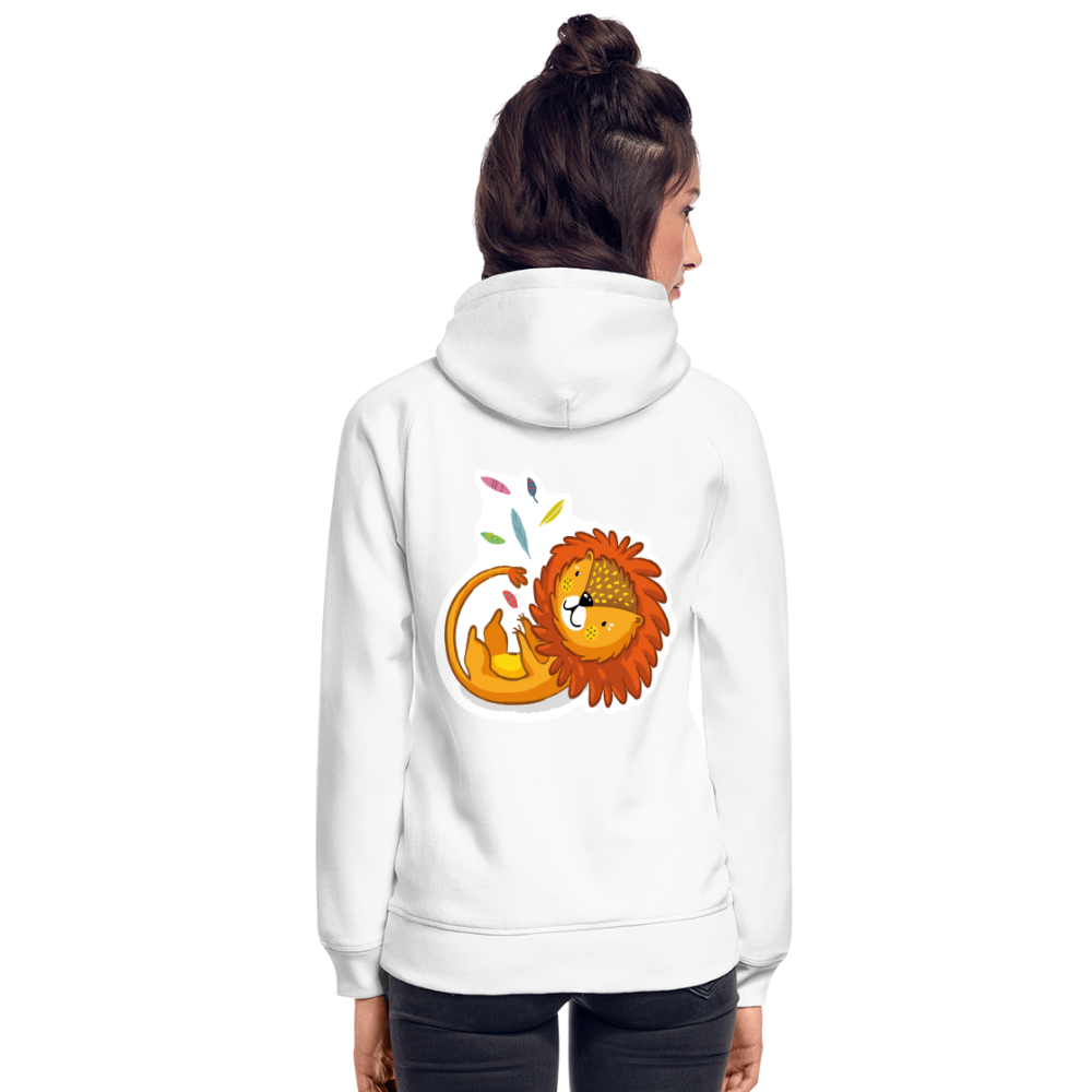 Sudadera con capucha ecológica unisex de Stanley & Stella"Lion with feathers" - white