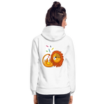 Sudadera con capucha ecológica unisex de Stanley & Stella"Lion with feathers" - white