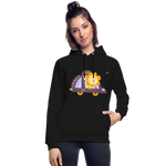 Sudadera con capucha ecológica unisex de Stanley & Stella"Lion with feathers" - black