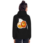 Sudadera con capucha ecológica unisex de Stanley & Stella"Lion with feathers" - black